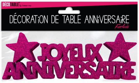 lettrage joyeux anniversaire fuchsia 