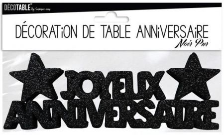 lettrage joyeux anniversaire noir 
