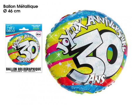 ballon helium 30 ans 