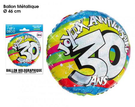 ballon helium 30 ans 