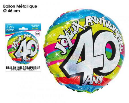 ballon helium 40 ans 