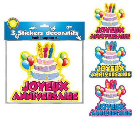 stickers joyeux anniversaire 