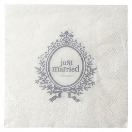 serviette en papier just married x20 