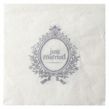 serviette en papier just married x20